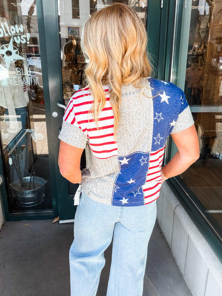 Patched Up America SS Top