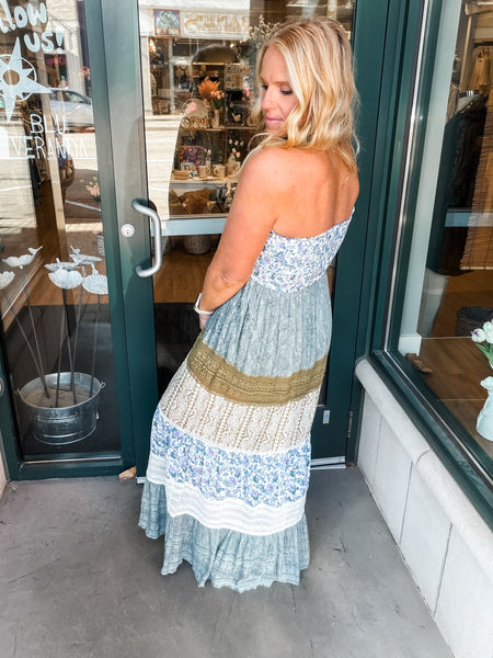 Boho Strapless Dress