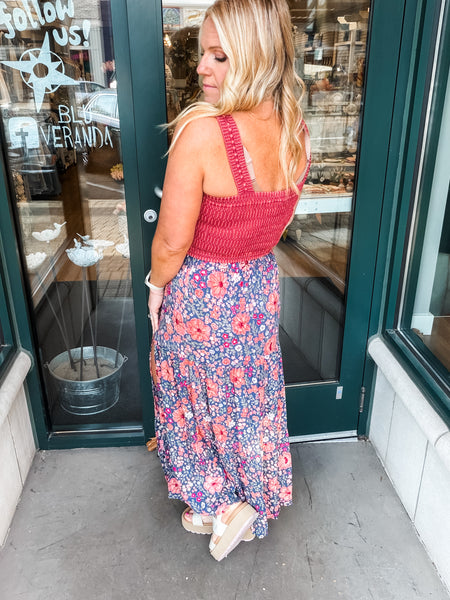 Tiered Maxi Skirt with Slit