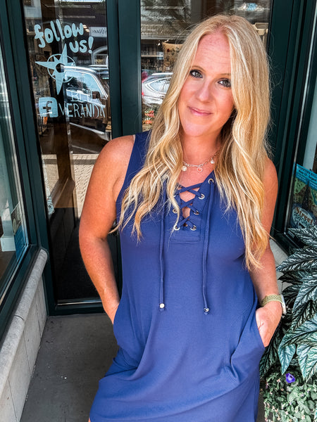 Island Cays Lace Up Dress