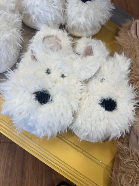 Fluffy Dog Slippers