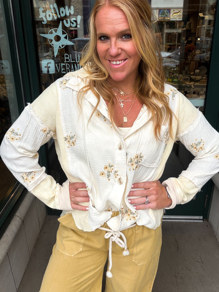 Mixed Media Embroidered Jacket