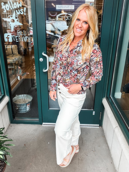 Floral Printed Twisted Top