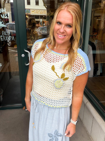 Crochet Fruit SS Sweater