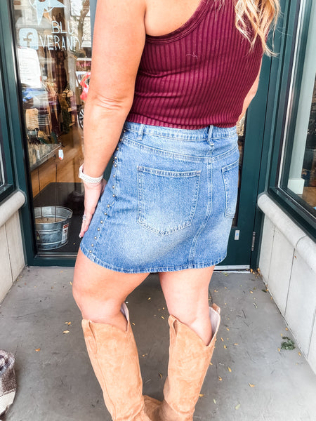 Studd Denim Mini Skirt