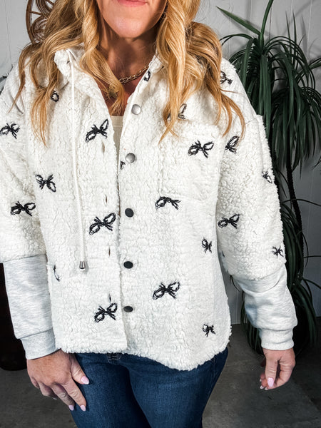 Embroidered Sherpa Mix