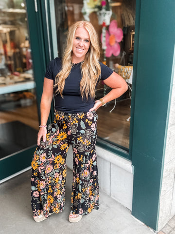 Floral Wide Leg Pant