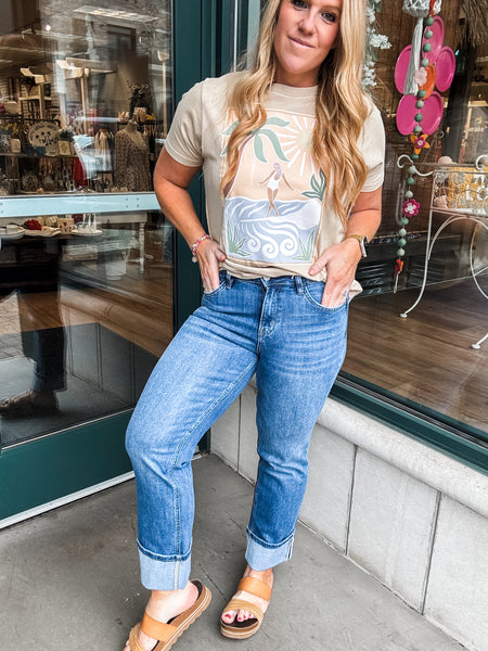 Cuff Ankle Straight Jean