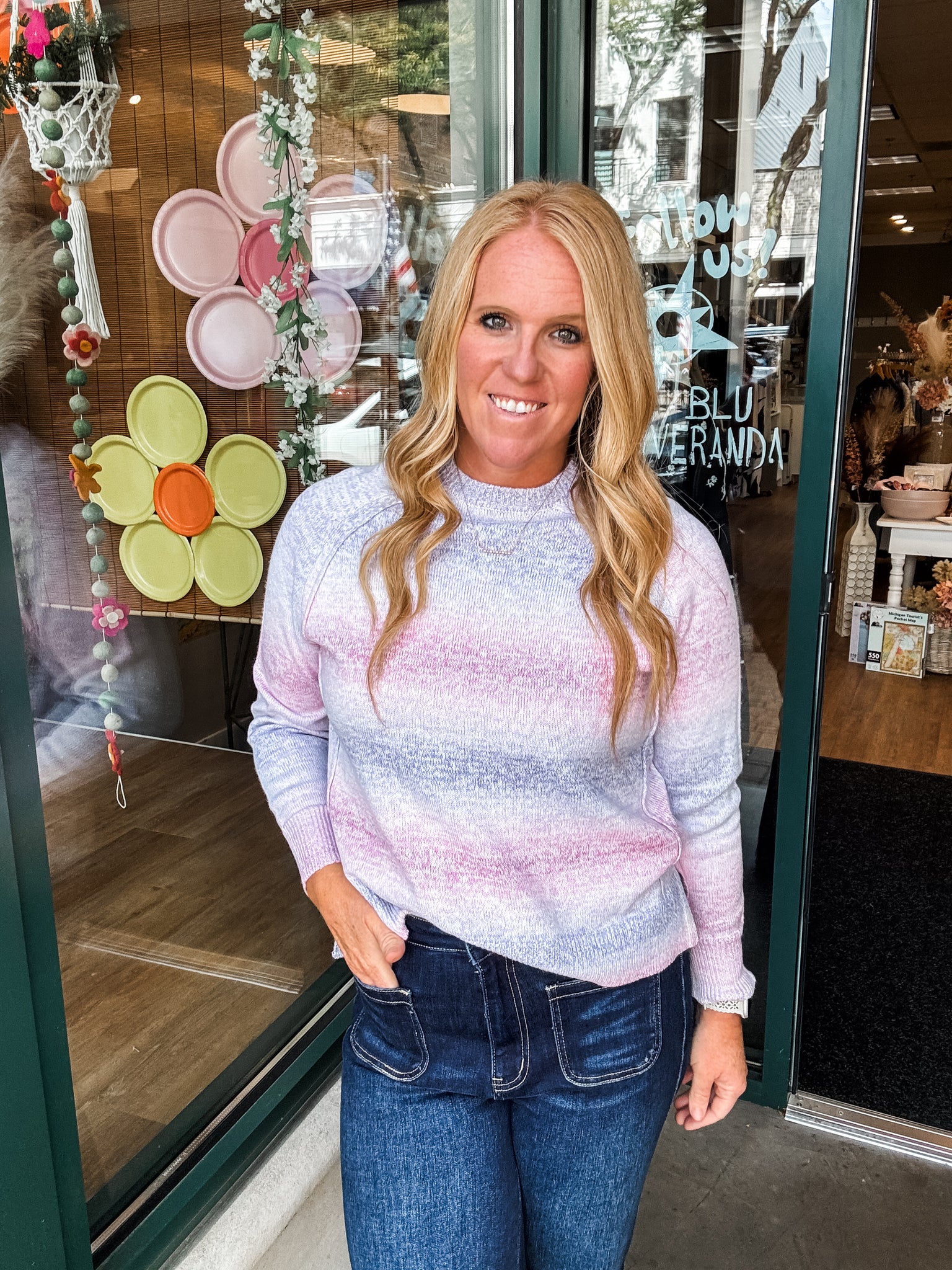Ombre Swirl Sweater