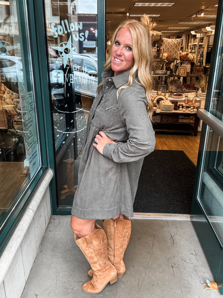 Corduroy Shirt Dress