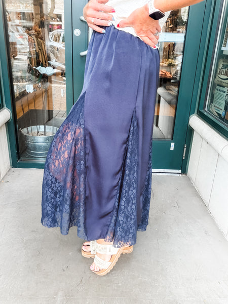 Satin and Lace Skirt