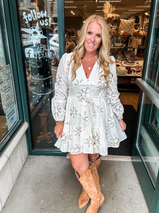 Exquisite Cream Floral Dress
