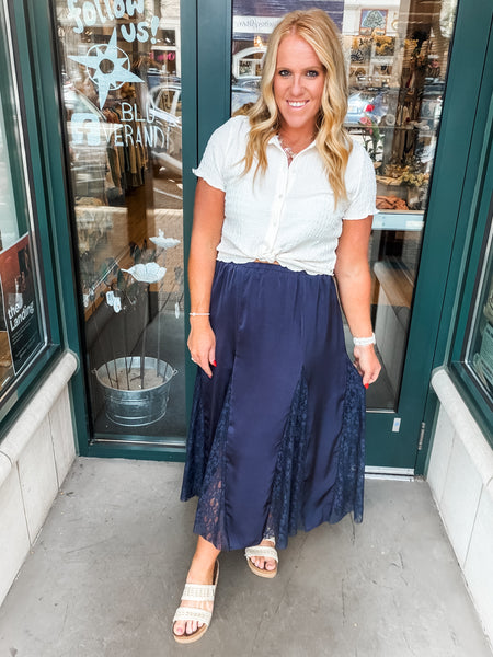 Satin and Lace Skirt