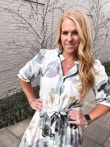 Watercolor Petals Dress