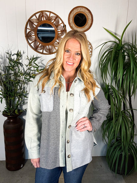 Color Blocked Shacket