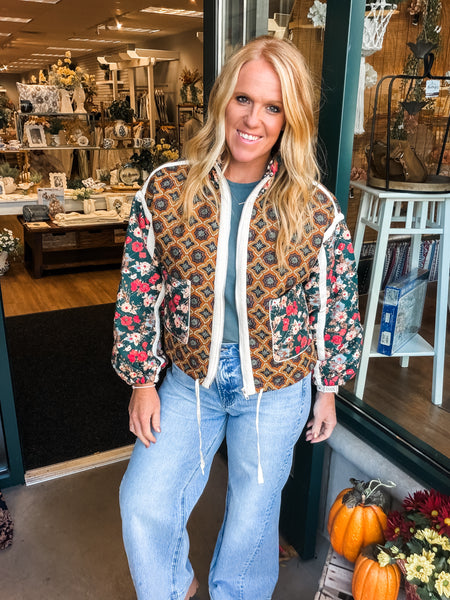 Double Pattern Quilt Jacket