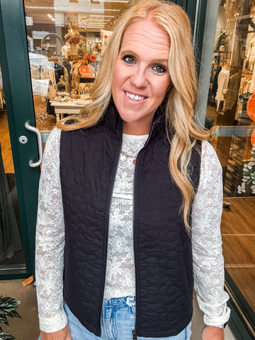 Noir Bloom Vest