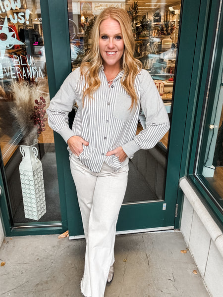 Multi Striped Button Shirt