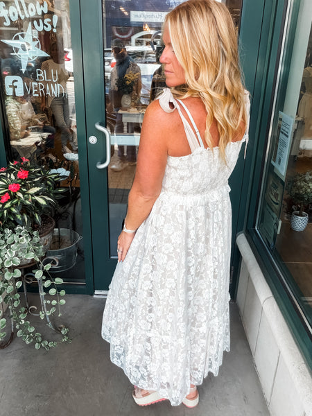 Lace Tiered Midi Dress