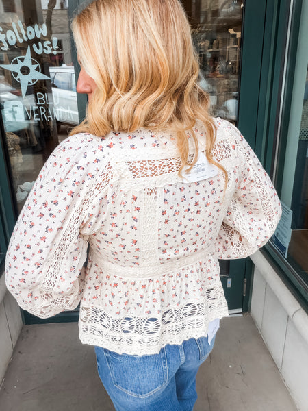LS Lace Front Tie Top