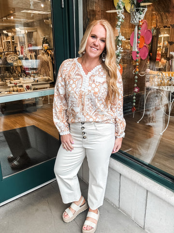 Darlin V-Notch Blouse