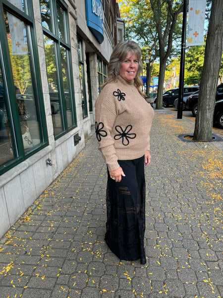 Floral Soutache Sweater